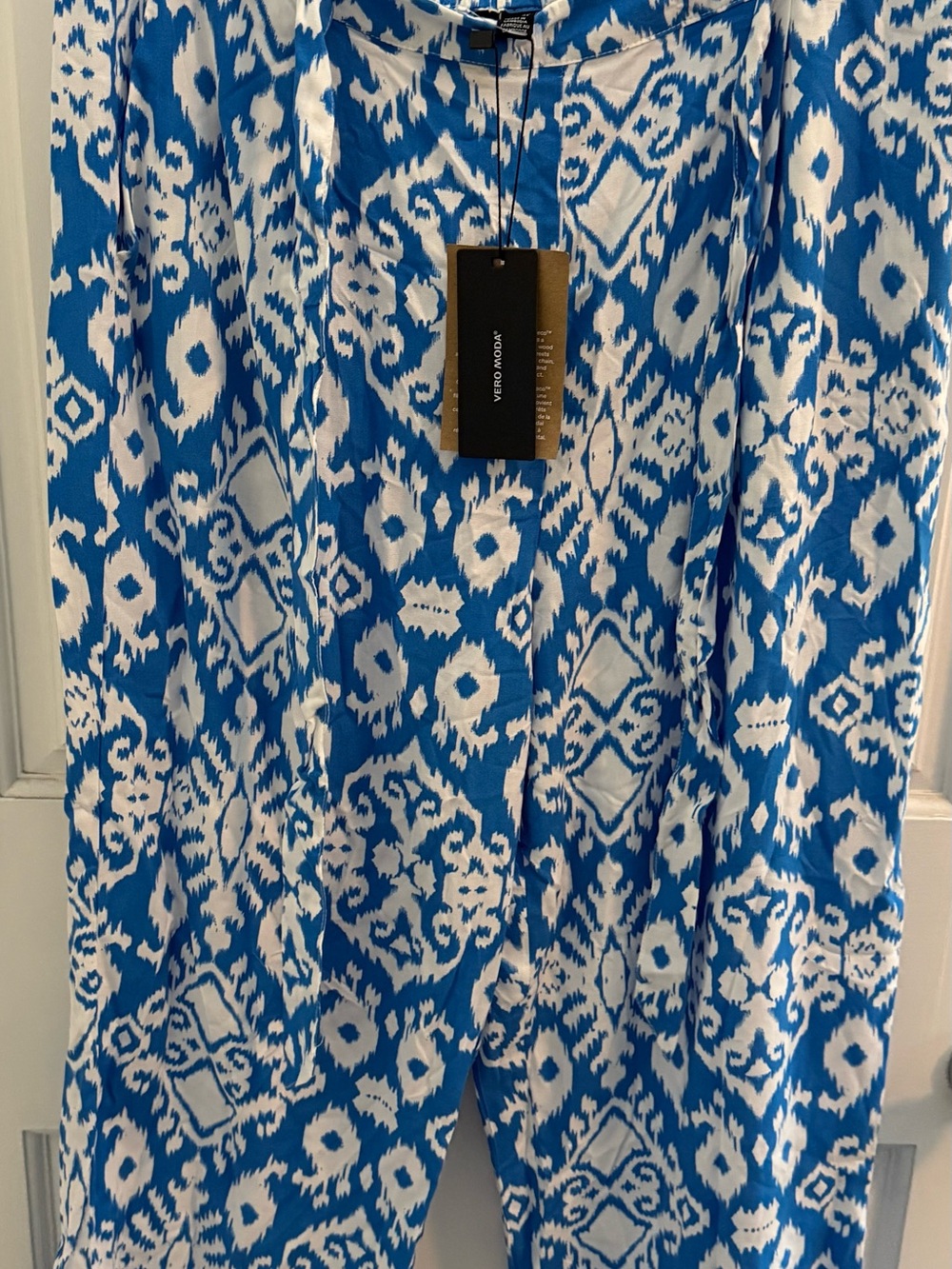 Vero Moda Blue and White culottes pants size XL